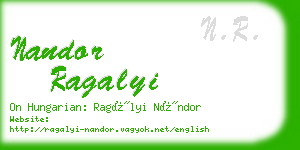 nandor ragalyi business card